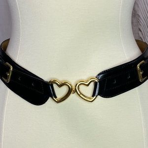MOSCHINO Vintage Double Heart Belt.